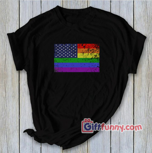 America Flag LGBT – Funny LGBT Shirt
