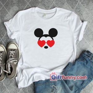 Mickey Heart Shades Valentines Disney Shirt – Funny Disney Shirt