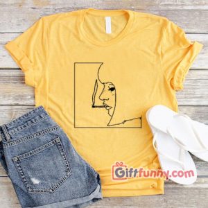Smoking Girl Art T-Shirt – Funny’s Shirt On Sale