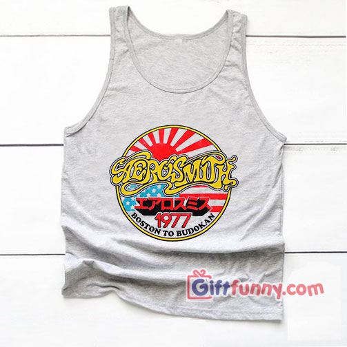 Vintage Tank Top – Aerosmith 1977 Tank Top- Aerosmith 1977 Boston Budokan Tank Top – Funny’s Tank Top