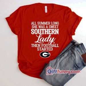 Georgia Bulldogs all summer long she was a sweet Southern lady shirt – Funny’s Shirt