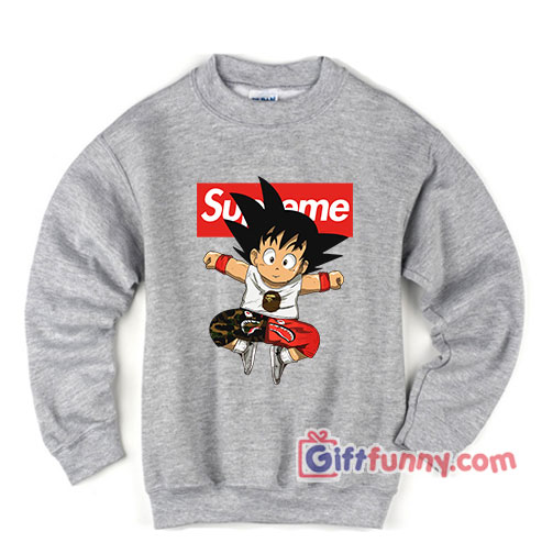 Supreme Dragon ball – Supreme Sweatshirt – Dragon Ball Z Supreme Sweatshirt  – Parody Sweatshirt – Funny’s Sweatshirt