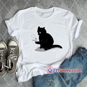 Black Cat Catching a Bird Shirt – Funny Shirt – Funny Coolest Shirt – Funny Gift