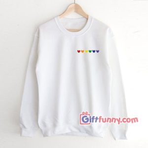 Rainbow Heart Sweatshirt - Love LGBT Sweatshirt - gay Sweatshirt Lesbian Sweatshirt - Funny Coolest Sweatshirt – Funny Gift