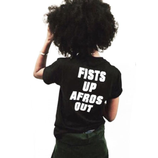 Fist Up Afros Out T-Shirt – Funny Coolest Shirt