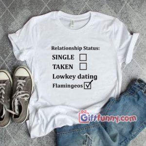 RELATIONSHIP STATUS LOWKEY DATING FLAMINGEOS T-Shirt