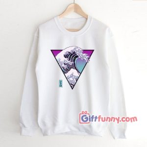 Triangle wave kanagawa Sweatshirt - Funny Sweatshirt